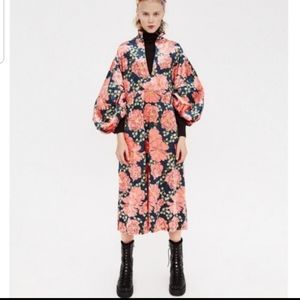 Zara Velour floral dress
